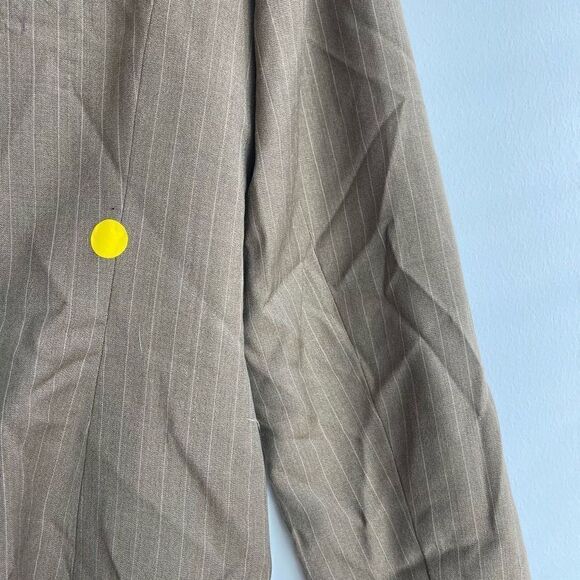 Jones New York Women's Suit Jacket Double Breasted Stripe Brown Size 6 - Picture 3 of 6